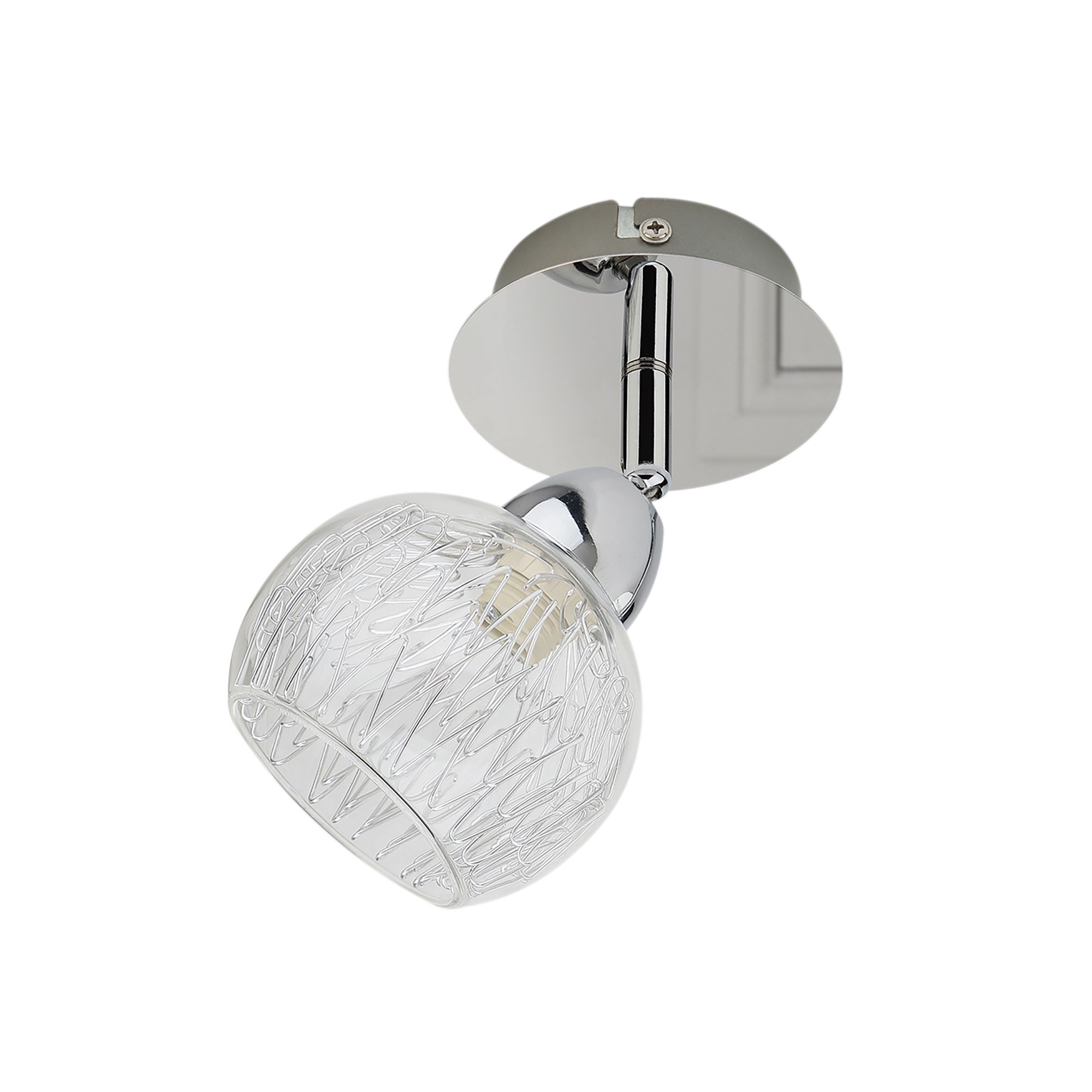 Minto Gloss Chrome effect Mains-powered Spotlight