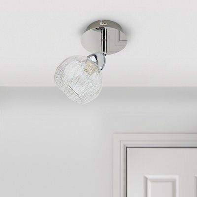 Minto Gloss Chrome effect Mains-powered Spotlight