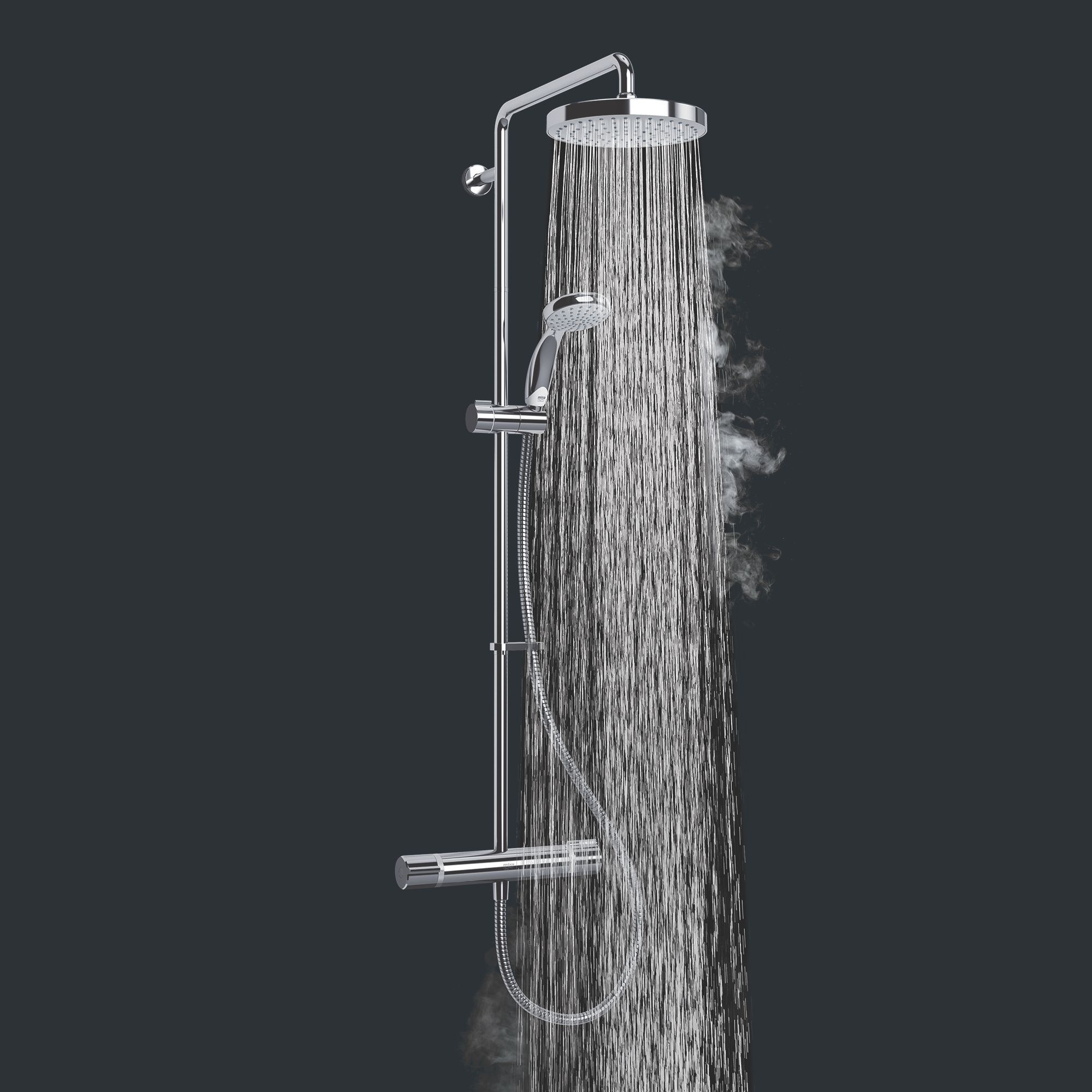Mira Apt Chrome effect Thermostatic Mixer Shower