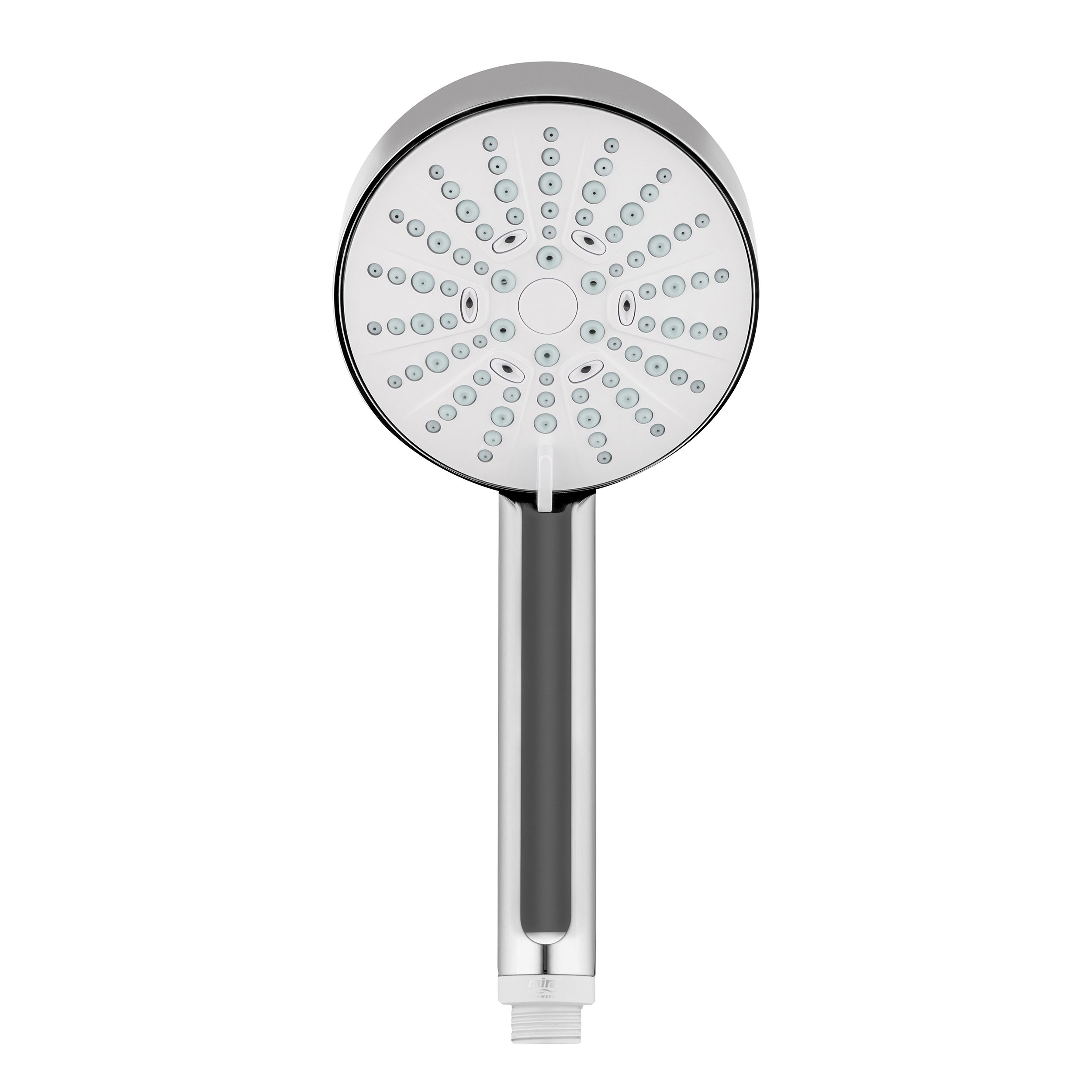 Mira Beat Chrome effect 4-spray pattern Shower head, 233mm