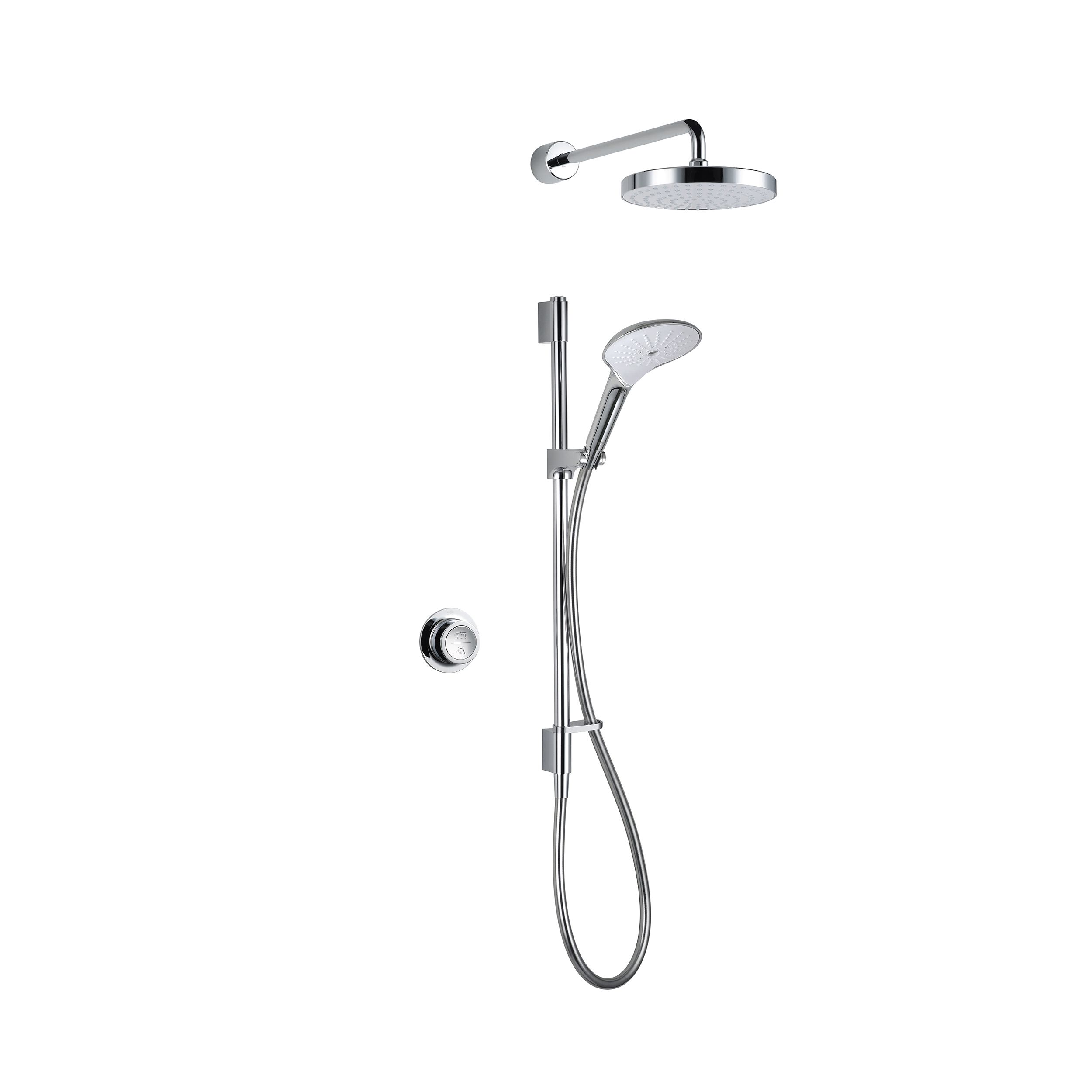 Mira Chrome effect Rear fed High pressure Digital Exposed valve Adjustable HP/Combi Shower