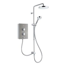 Mira Decor Dual Silver effect Manual Electric Shower, 10.8kW