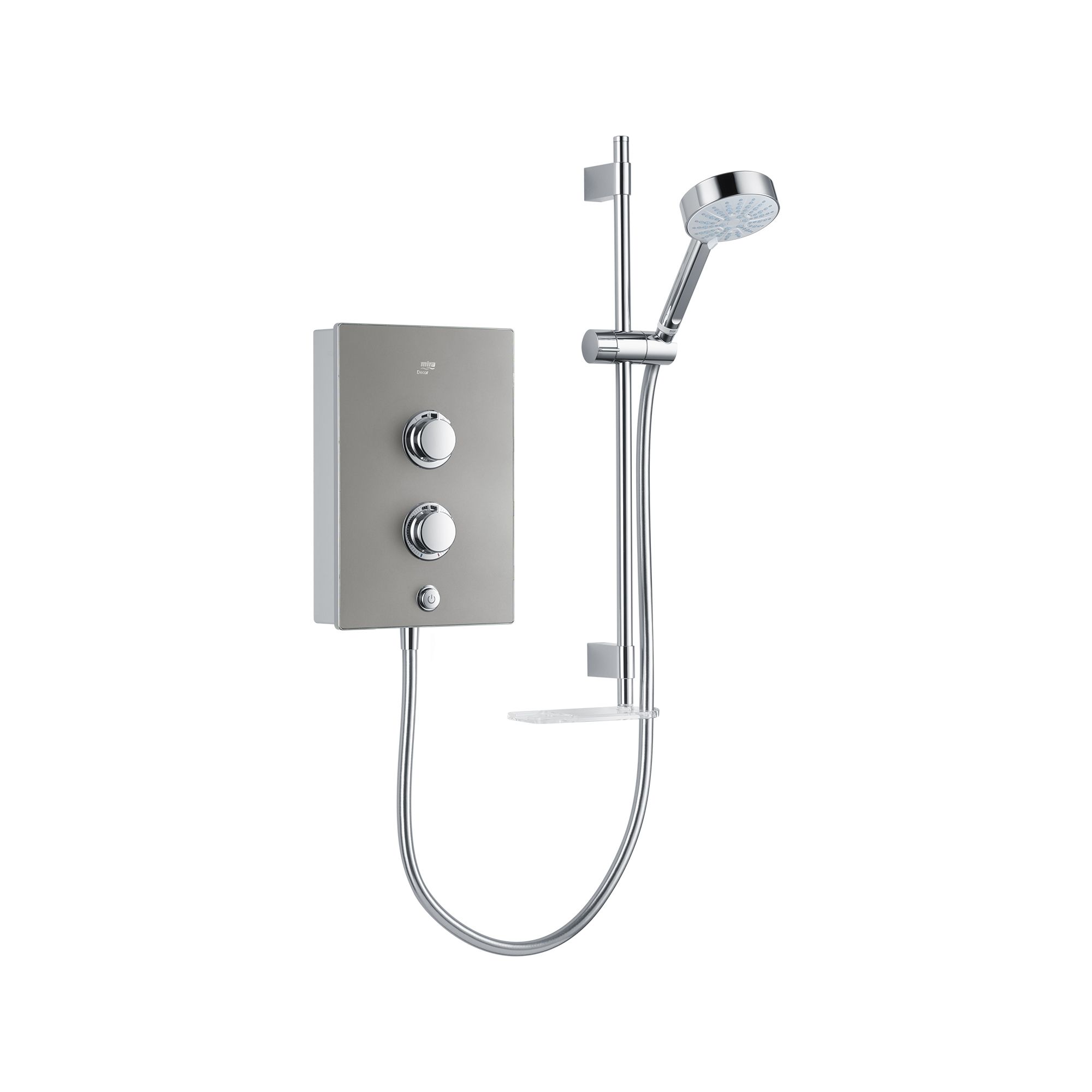 Mira Decor Silver effect Electric Shower, 8.5kW | DIY at Bu0026Q