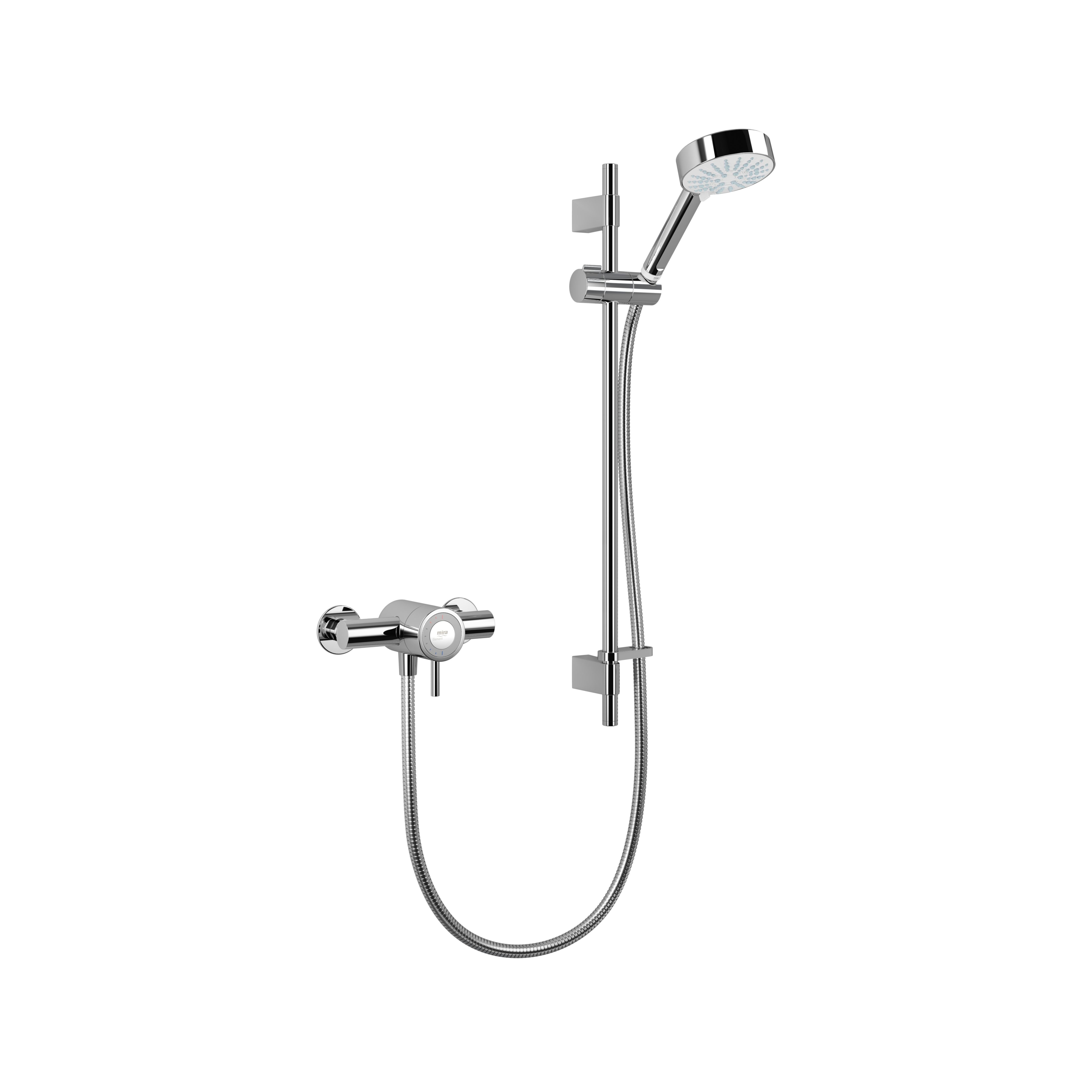 Mira Element EV Chrome effect Wall-mounted Thermostatic Mixer Shower