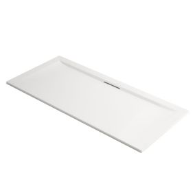 Mira Flight Level Gloss White Rectangular Shower tray (L)1000mm (W)800mm (H) 25mm