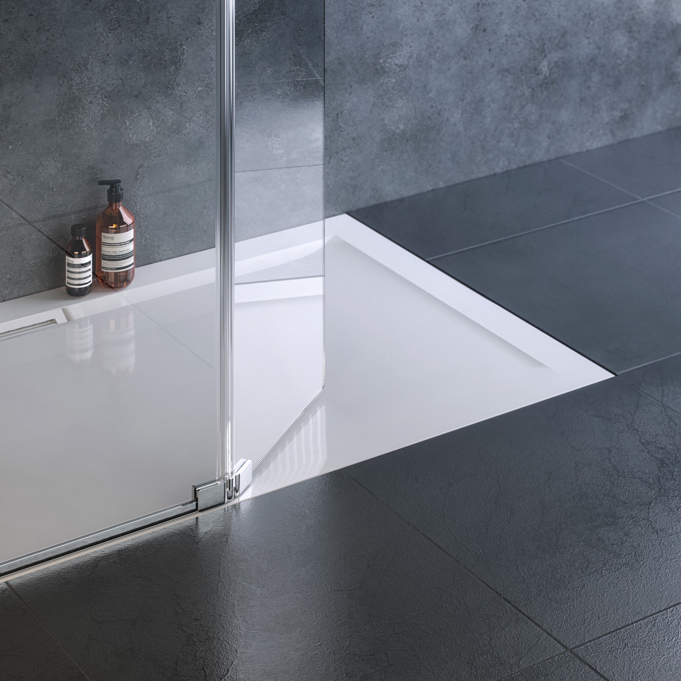 Mira Flight Level Gloss White Rectangular Shower tray (L)1000mm (W)800mm (H) 25mm