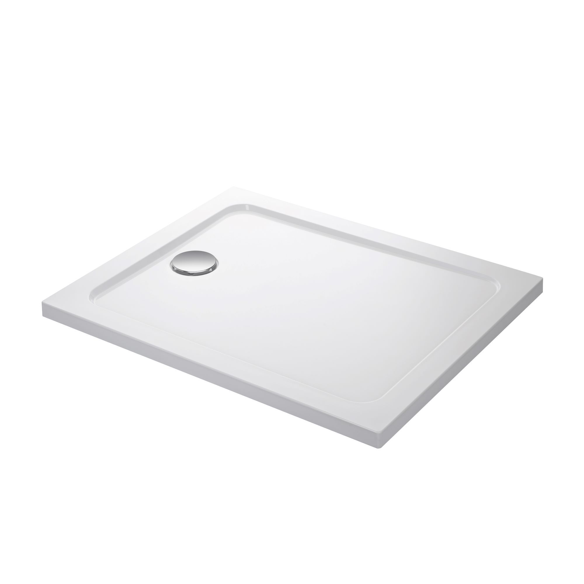 Mira Flight Low Gloss White Rectangular Universal Shower tray (L)1000mm (W)700mm (H) 40mm