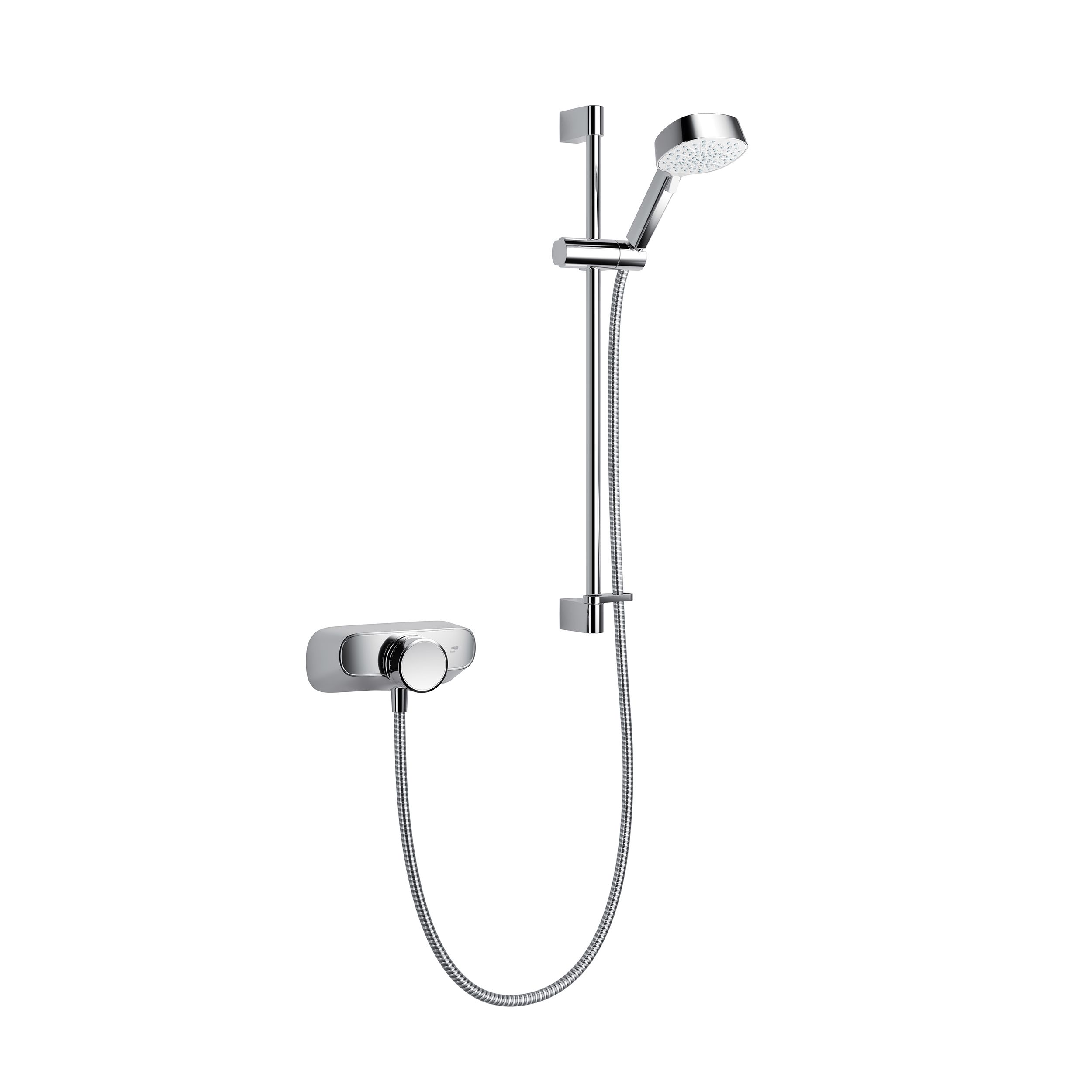 Mira Form Chrome effect Rear fed Thermostatic Mixer Shower & 1.25m hose length