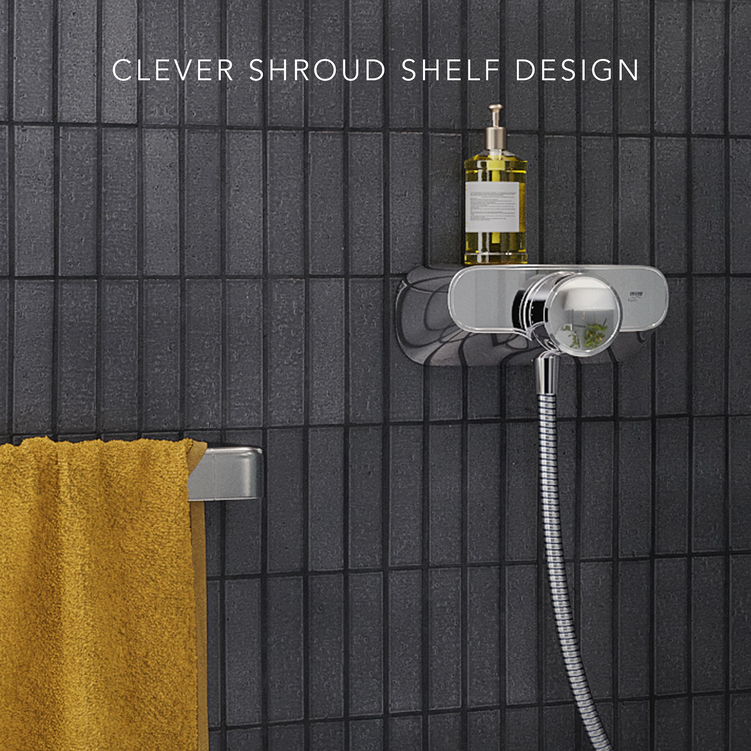 Mira Form Chrome effect Rear fed Thermostatic Mixer Shower & 1.25m hose length