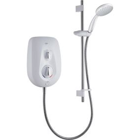 Mira Go Gloss White Manual Electric Shower, 8.5kW