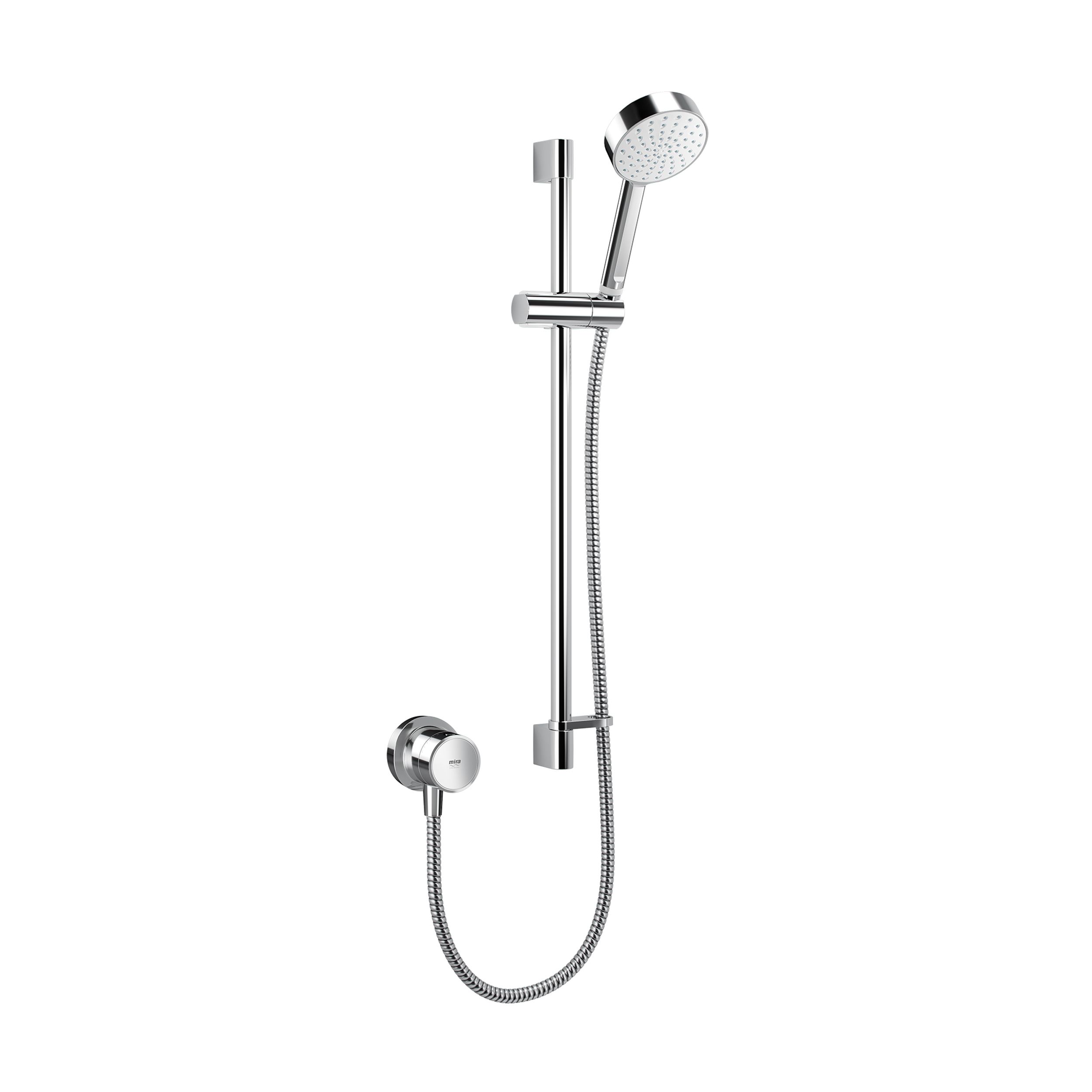 Mira Minimal Single-spray pattern Rear fed Chrome effect Thermostat temperature control Shower kit
