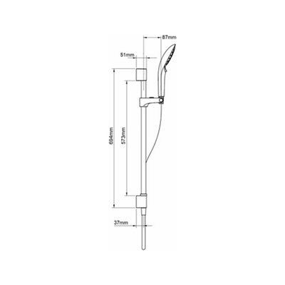 Mira Mode High Pressure Chrome effect Rear fed High pressure Digital mixer Shower