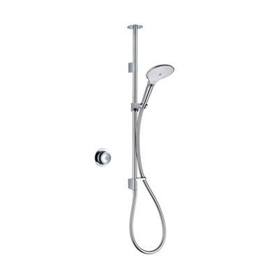 Mira Mode Pumped Chrome effect Ceiling fed Low pressure Digital mixer Shower