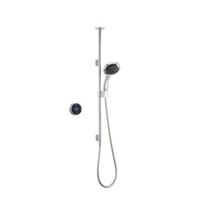 Mira Platinum Chrome effect Ceiling fed Low pressure Pumped mixer Exposed valve Shower with