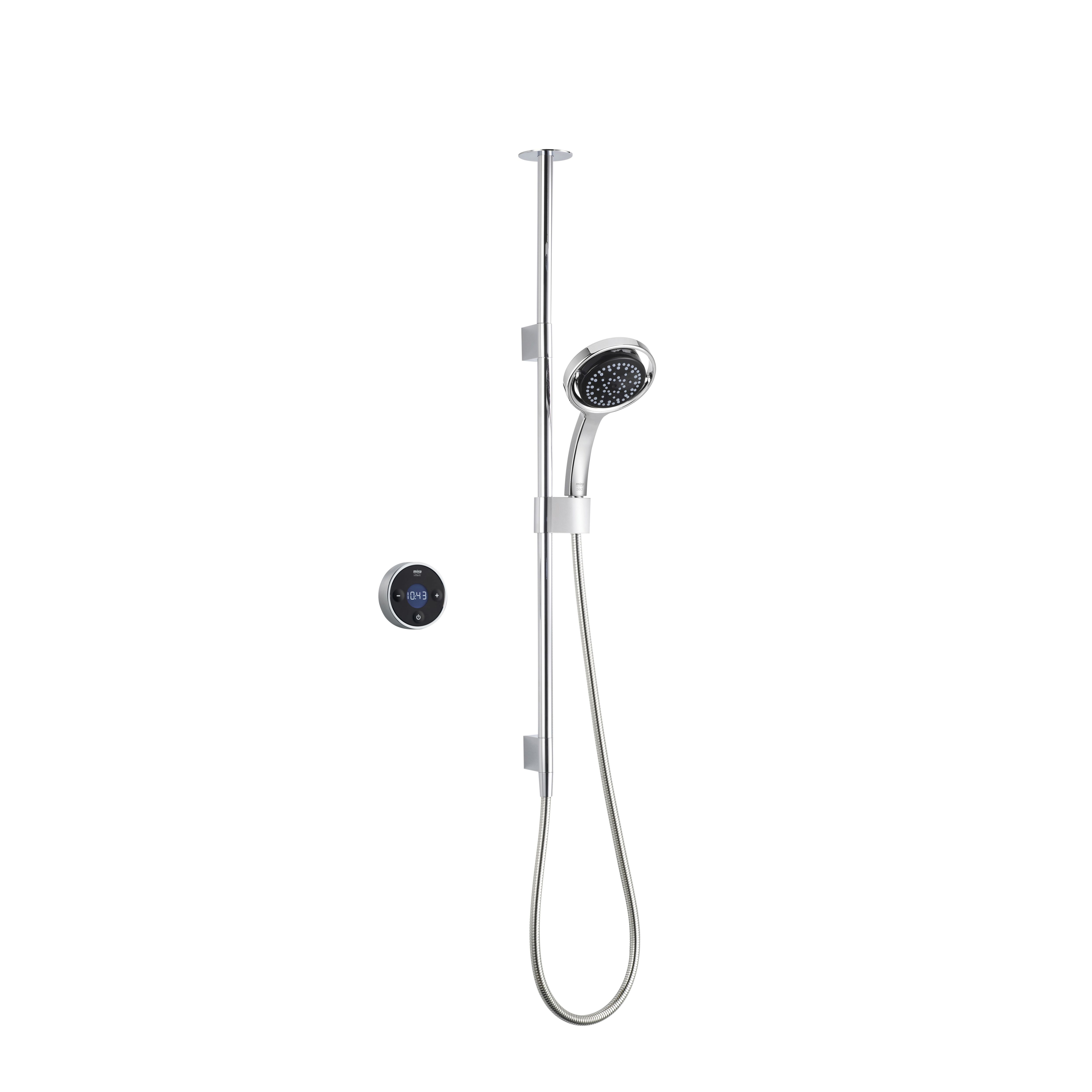 Mira Platinum Chrome effect Exposed valve Pumped mixer Shower | DIY at B&Q