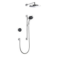 Mira Platinum Chrome effect Rear fed Low pressure Dual pumped mixer Exposed valve Shower