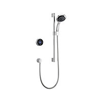 Mira Platinum Chrome effect Rear fed Low pressure Pumped mixer Exposed valve Shower