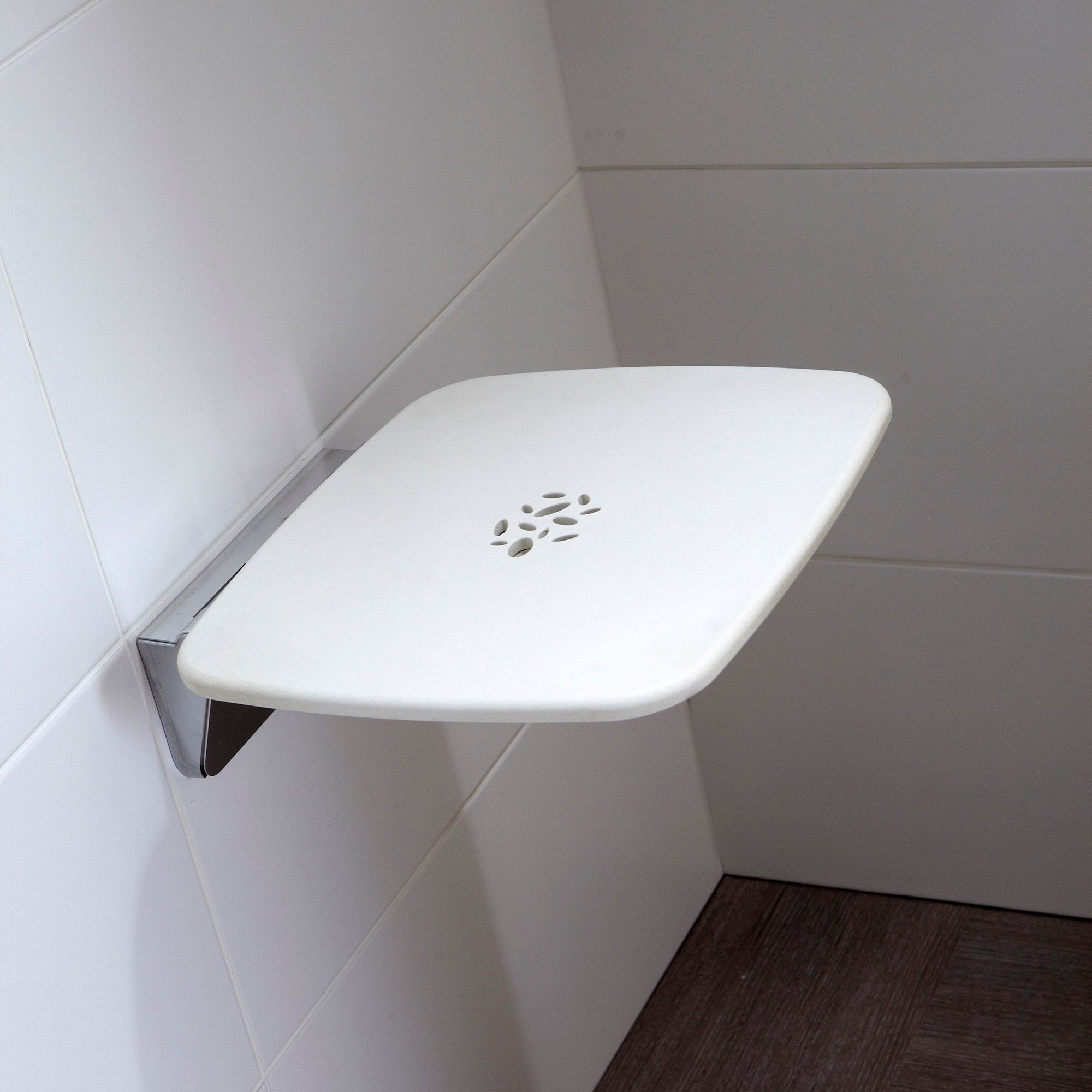 Mira Premium White Wall-mounted Shower seat