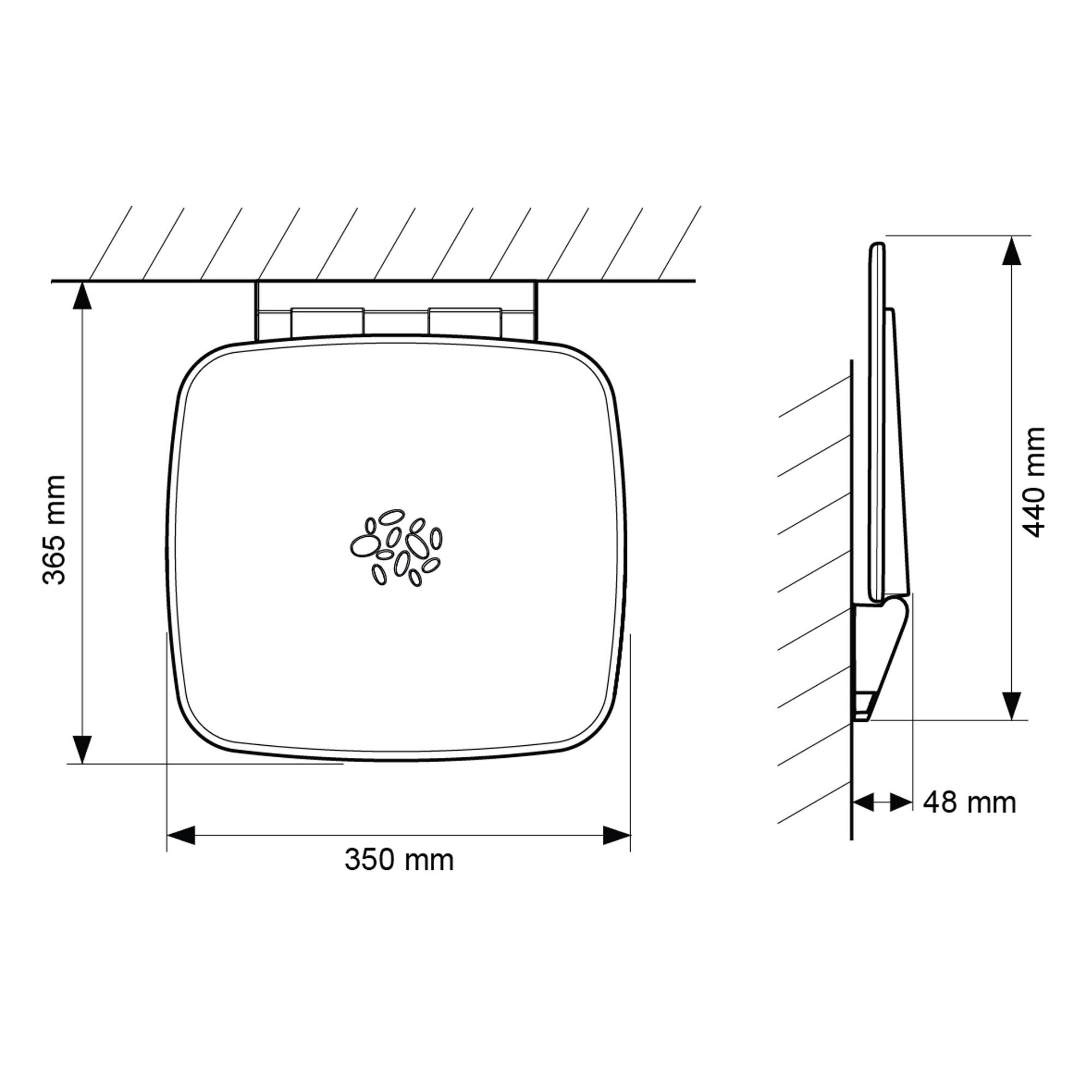 Mira Premium White Wall-mounted Shower seat