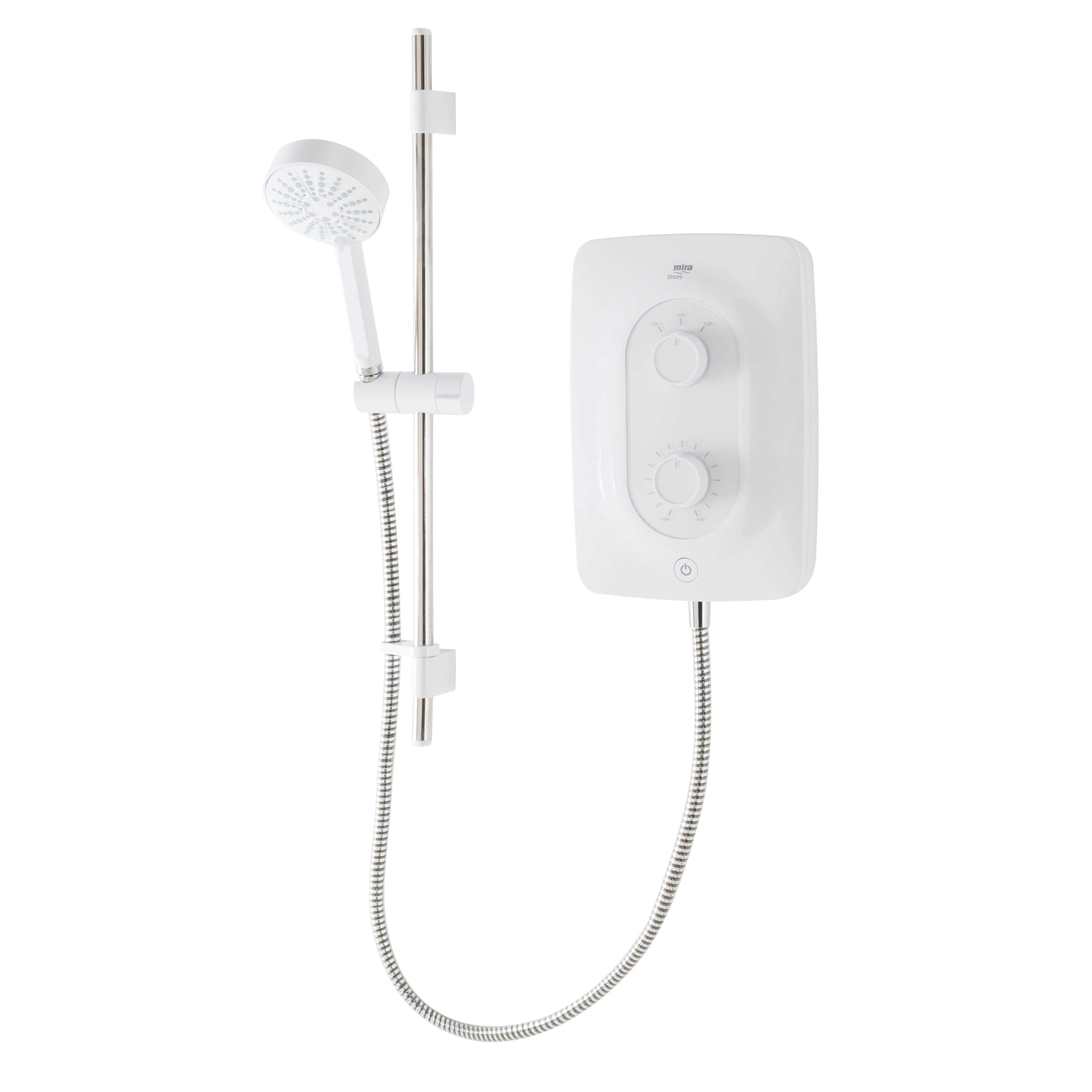 Mira Shore White Chrome effect Electric Shower, 9.5kW