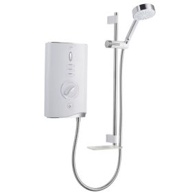 Mira Sport Max Airboost White Chrome effect Electric Shower, 10.8kW