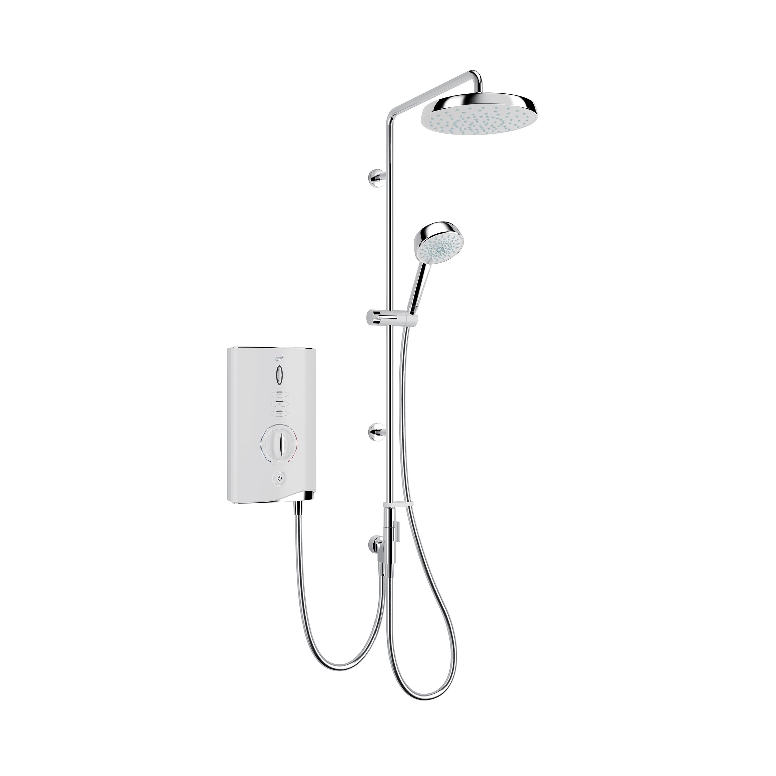 Mira Sport max dual outlet Gloss White Electric Shower, 9kW £400 at B&Q