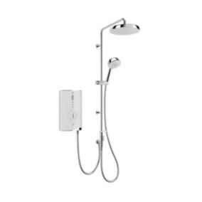 Mira Sport max dual outlet Gloss White Electric Shower, 9kW