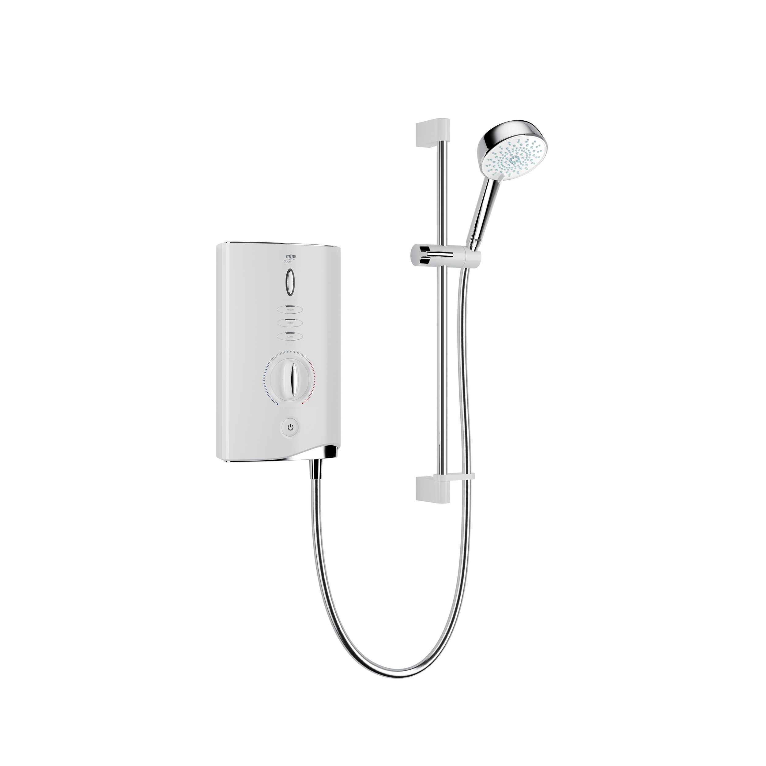 Mira Sport max Gloss White Electric Shower, 10.8kW