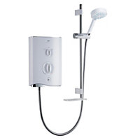 Mira Sport multi-fit White Chrome effect Electric Shower, 9.8kW