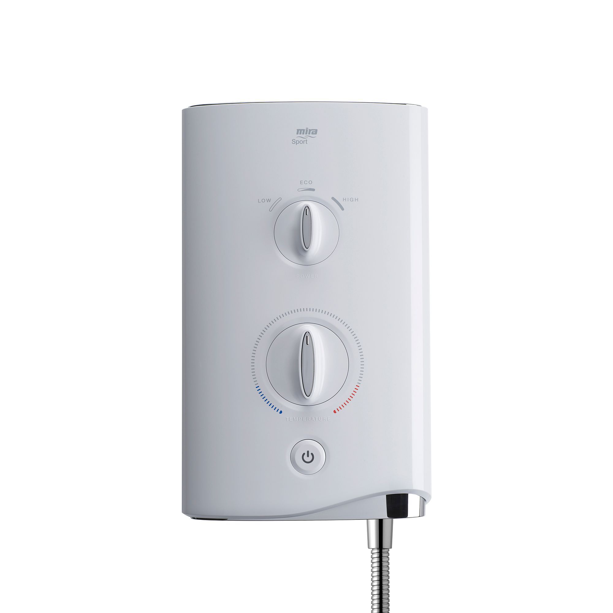 Mira Sport White Chrome effect Manual Electric Shower, 10.8kW
