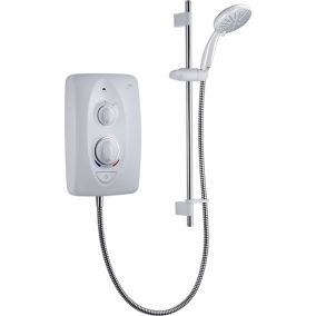 Mira Sprint Gloss White Manual Electric Shower, 8.5kW