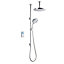 Mira Vision High Pressure Ceiling fed White Chrome effect Thermostatic Digital mixer Shower