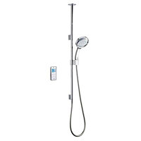 Mira Vision Pumped Ceiling fed White Chrome effect Thermostatic Digital mixer Shower