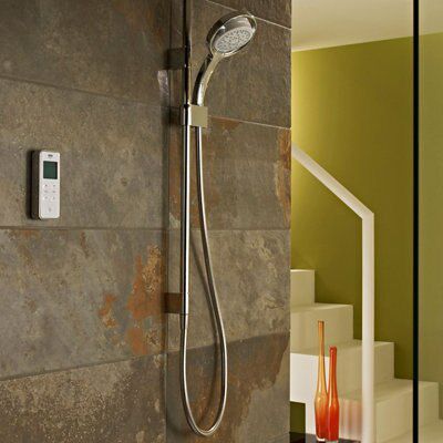 Mira Vision Pumped Chrome effect Ceiling fed Low pressure Digital mixer Concealed valve Shower