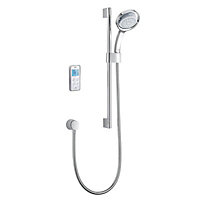 Mira Vision Pumped Rear fed White Chrome effect Thermostatic Digital mixer Shower
