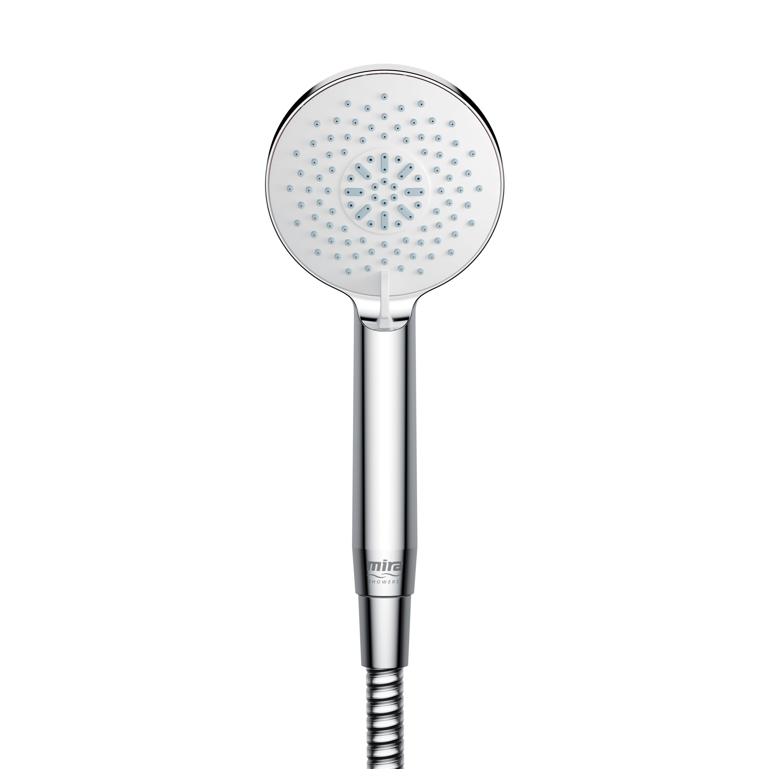 Mira Zest eco Chrome effect 3-spray pattern Shower head, 300mm