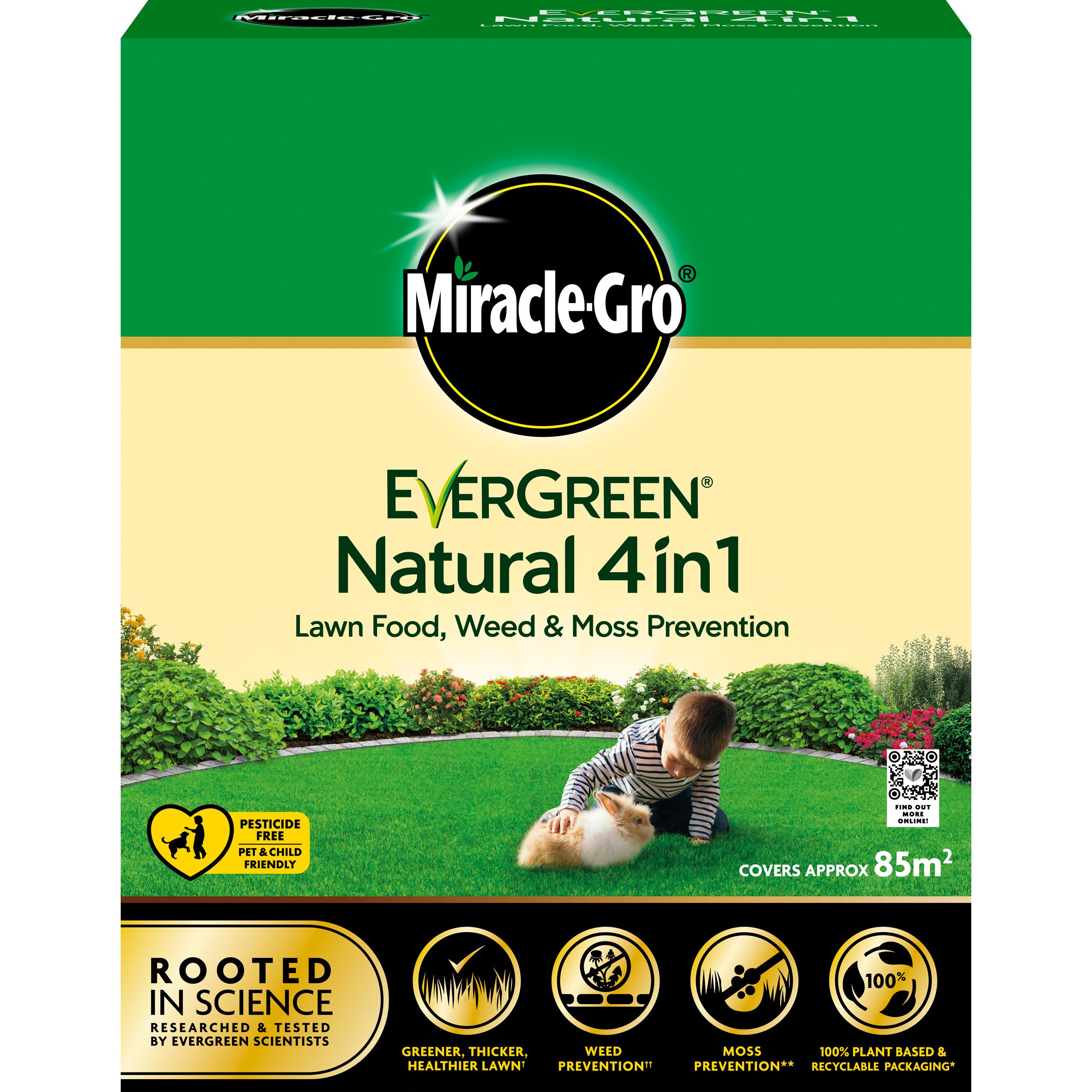 Miracle Gro No rake Lawn fertiliser Granules 50m 5kg DIY at B Q