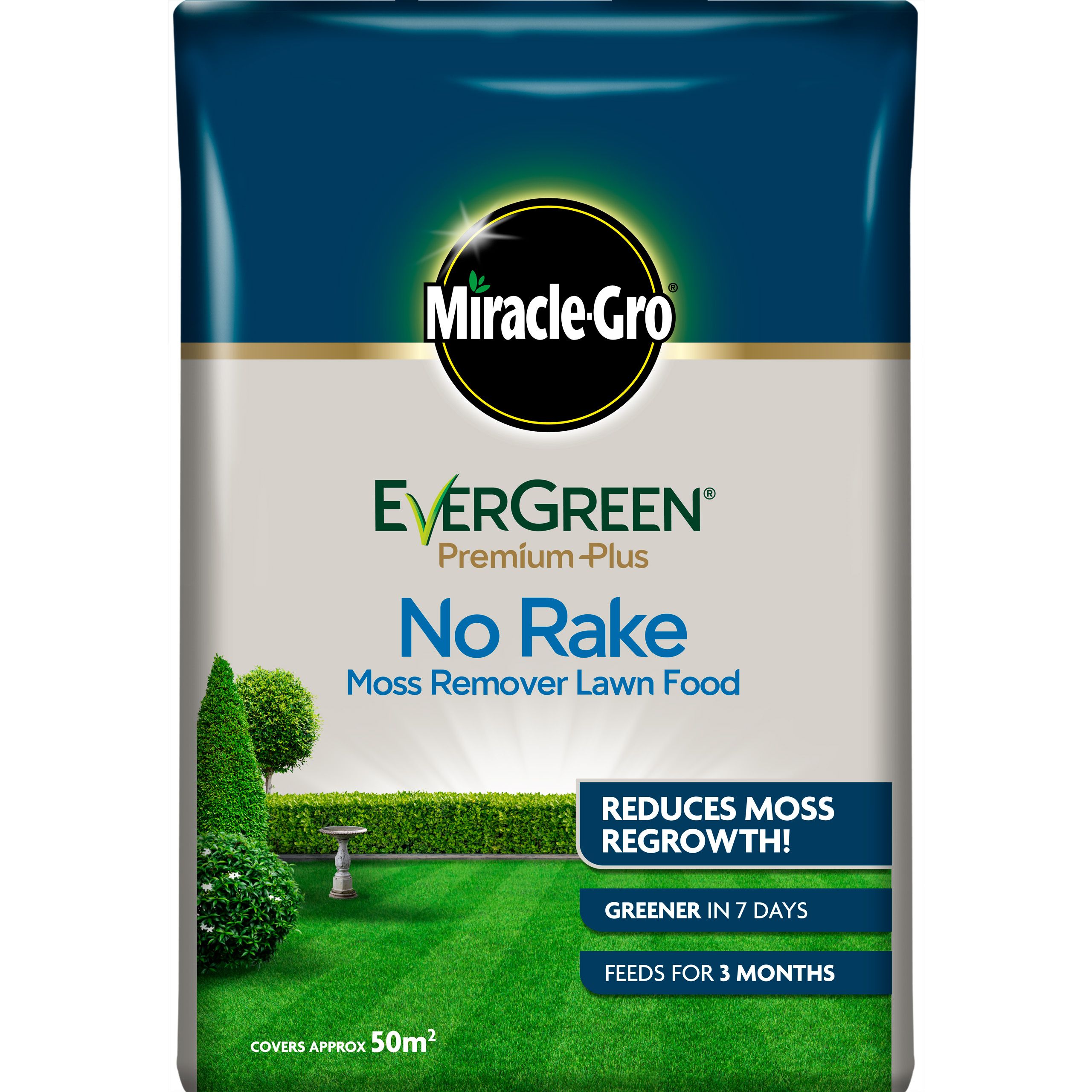 Miracle-Gro No rake Lawn fertiliser Granules 50m² 5kg