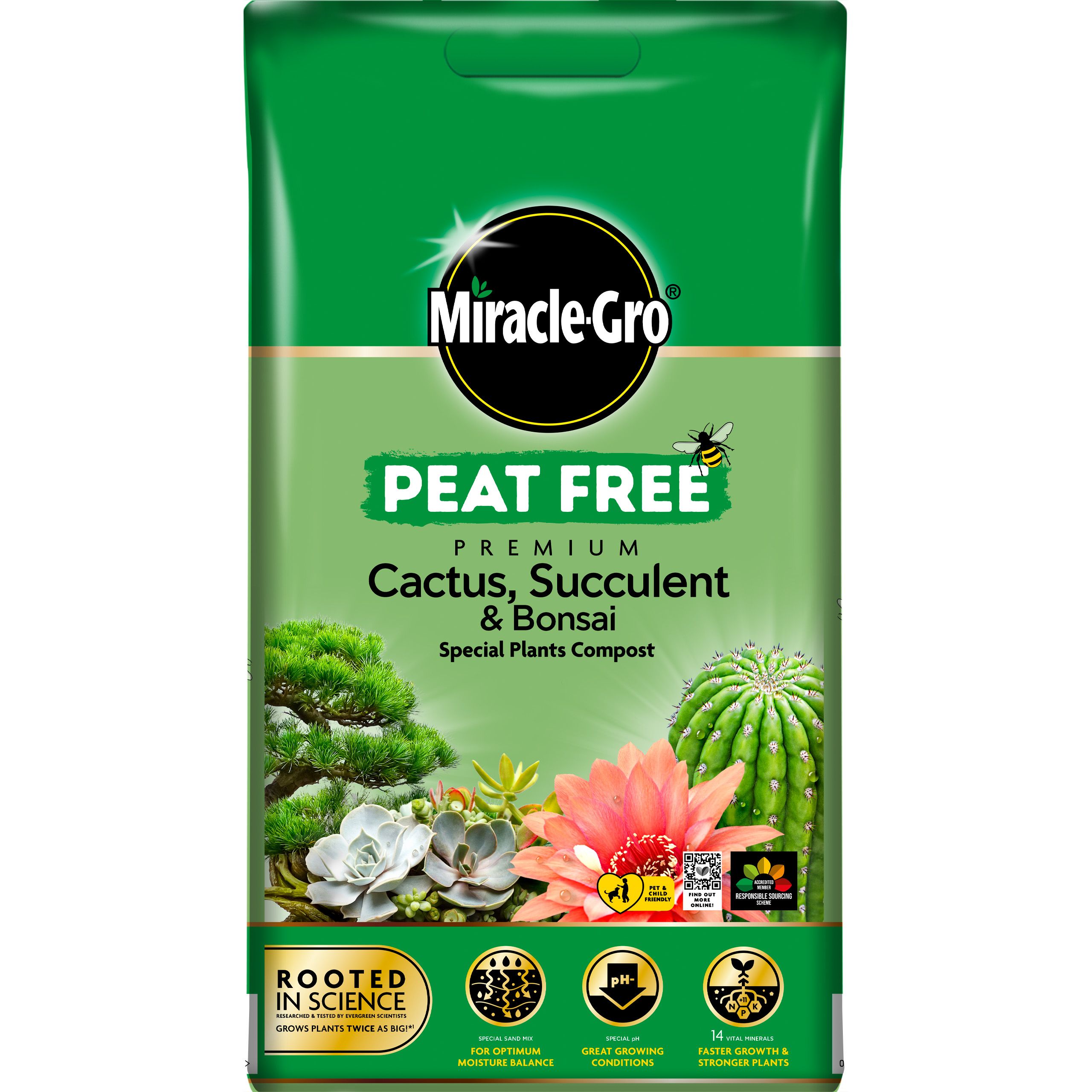 Miracle-Gro Peat-free Cacti & succulent Compost 10L