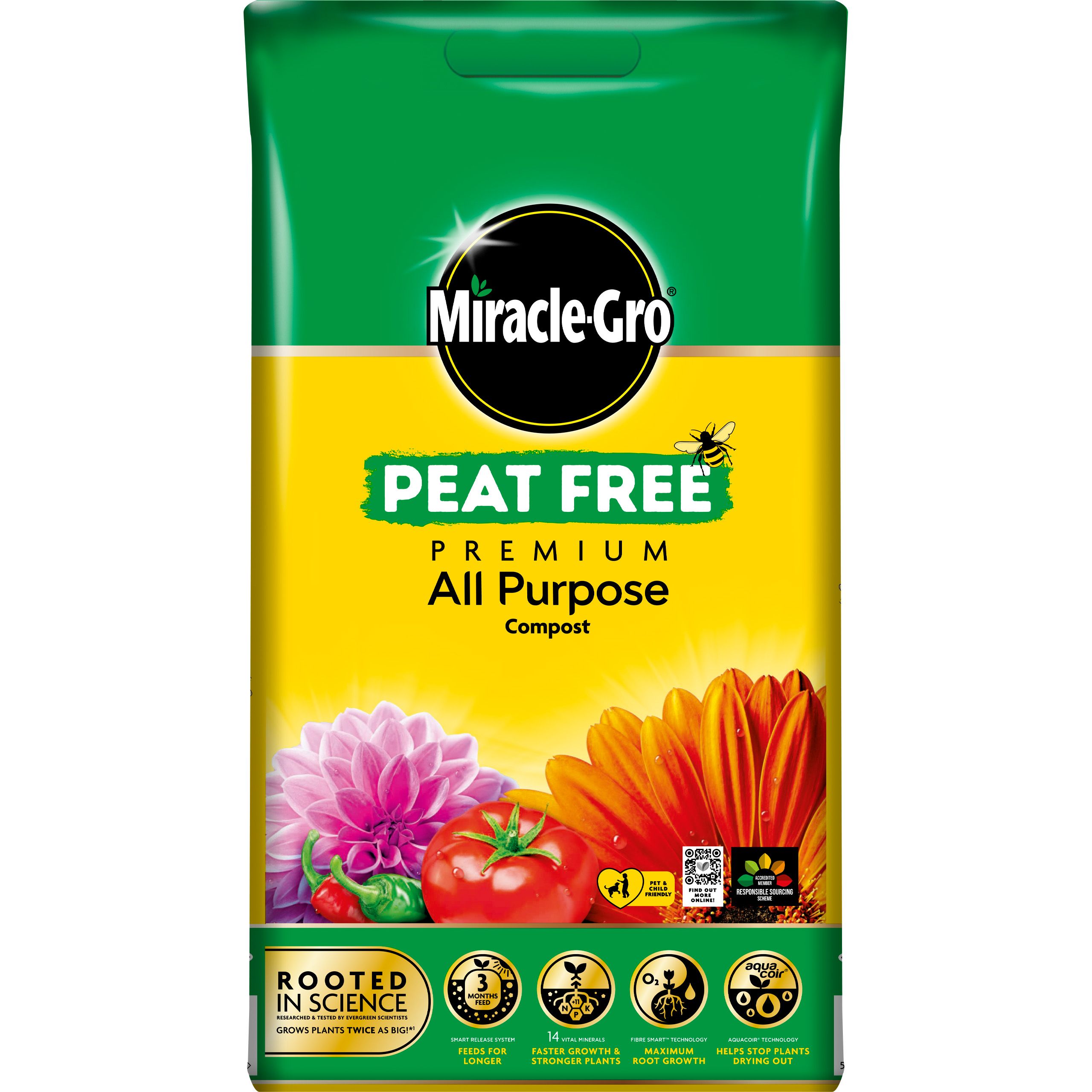 MiracleGro Peatfree Multipurpose Compost 10L DIY at B&Q