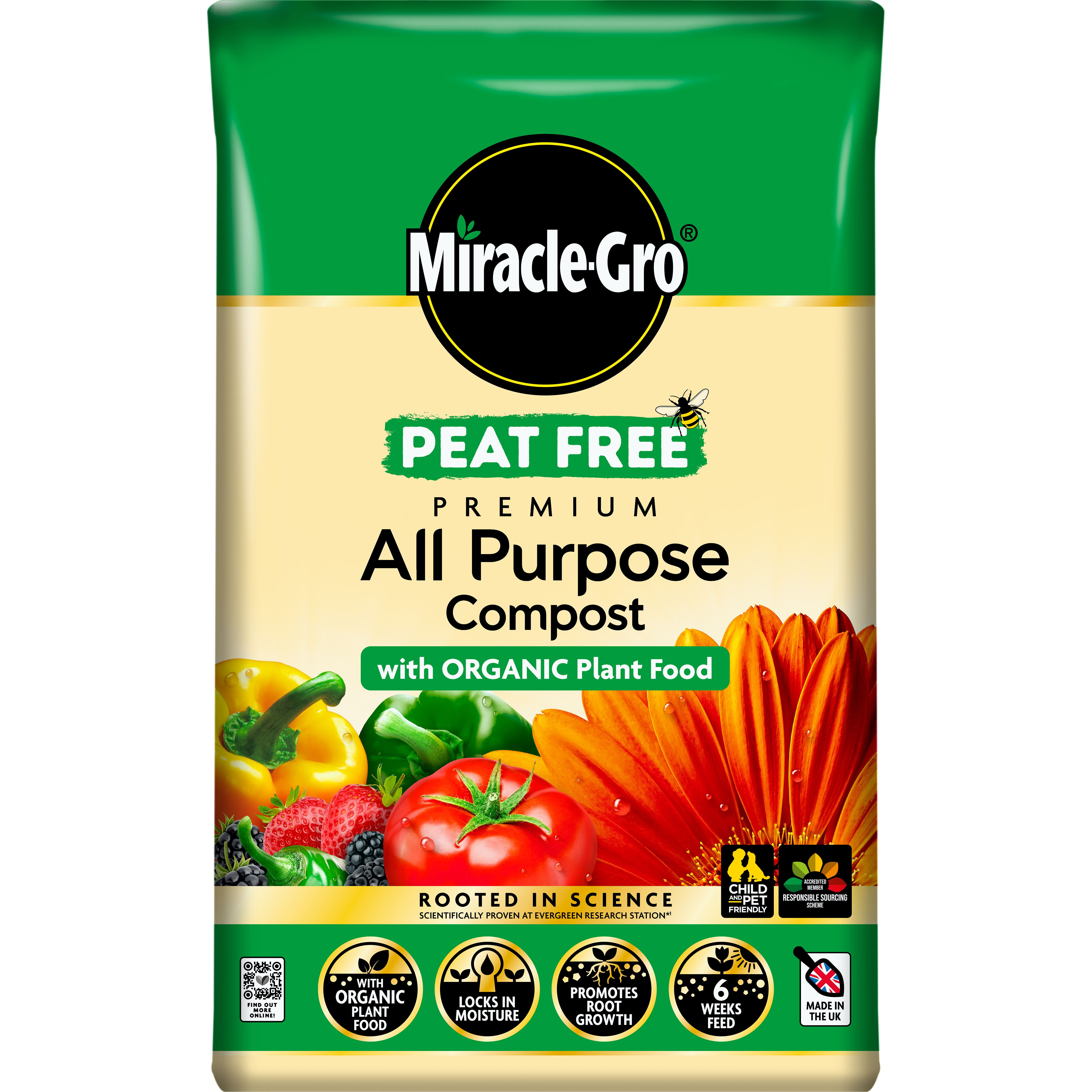 Miracle-Gro Peat-free Multi-purpose Compost 40L