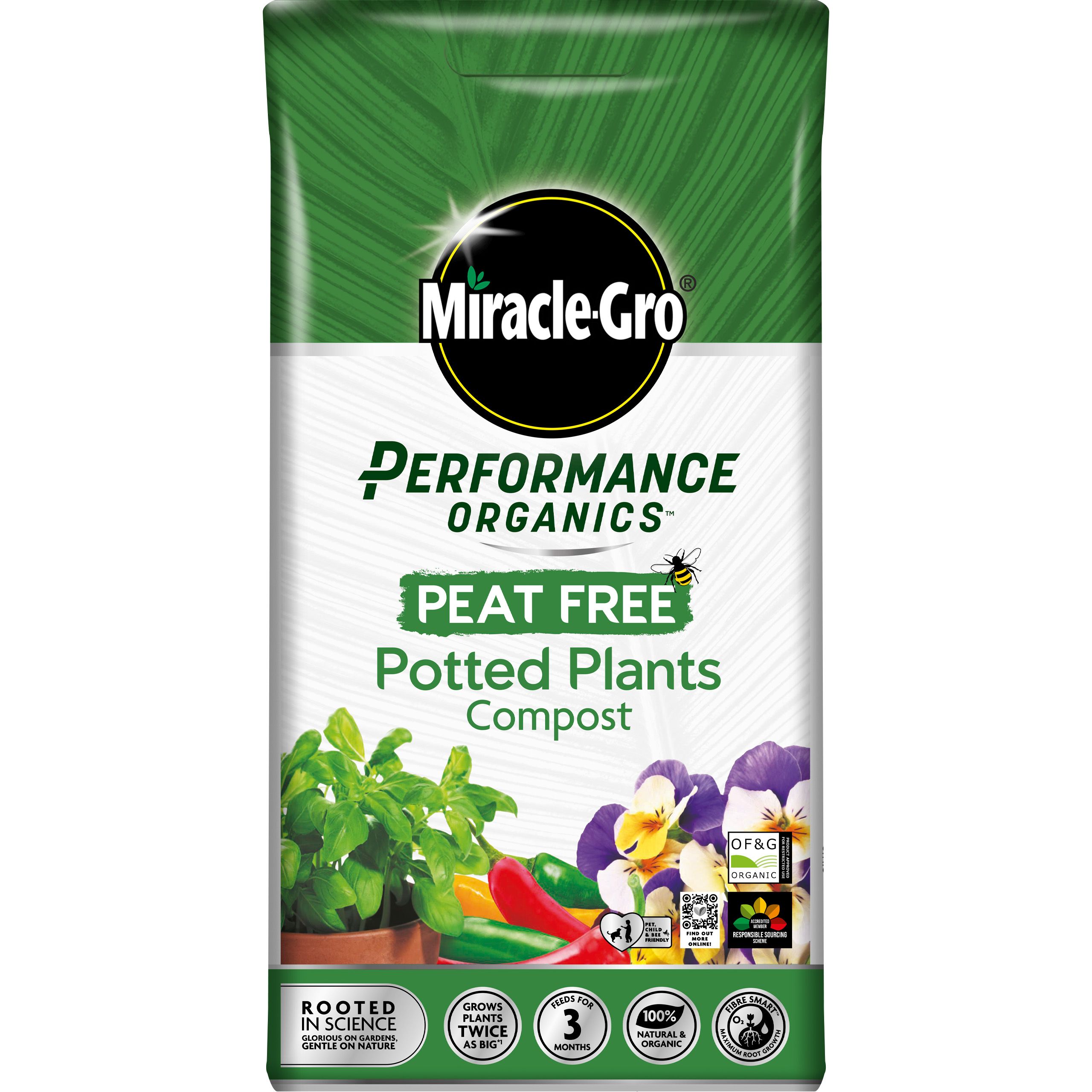 MiracleGro Performance Organics Multipurpose Compost 10L Bag DIY at B&Q