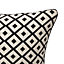 Misore Patterned Black & white Cushion (L)40cm x (W)40cm