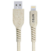 MiTEC Lightning - USB A Biodegradable Charging cable, 1m, Beige