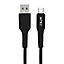 MiTEC USB A - USB C Charging cable, 2m, Black