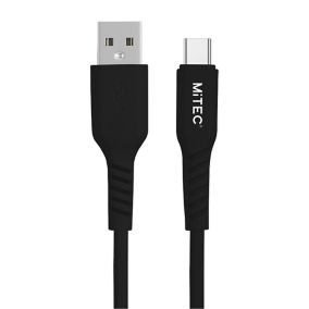 MiTEC USB A - USB C Non-biodegradable Charging cable, 1m, Black