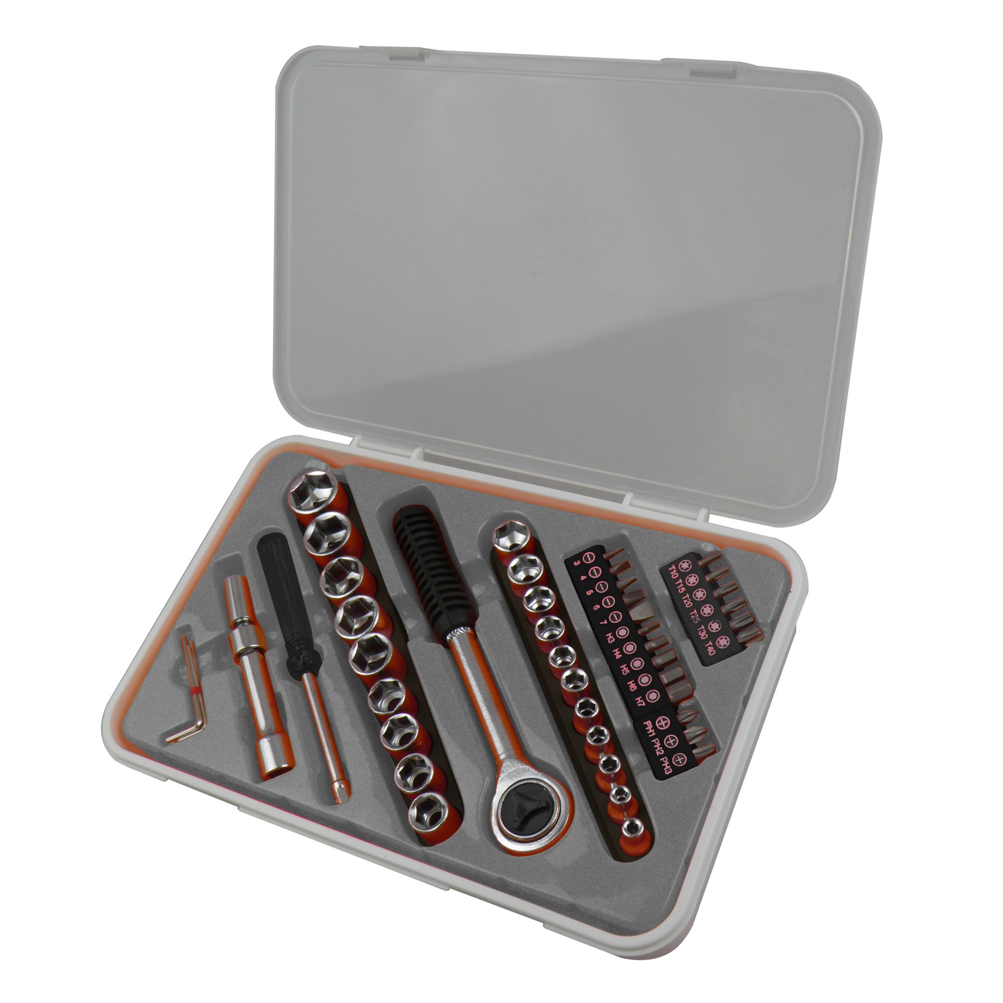 Mixed Drive Socket set with Carry case (47 piece)