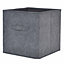 MIXXIT Anthracite 27L Cardboard & polyester (PES) Foldable Storage basket (H)310mm (W)310mm