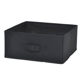 MIXXIT Black 12L Cardboard & polyester (PES) Foldable Storage basket (H)310mm (W)310mm