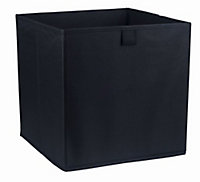 Mixxit Black 29.7L Non-woven fabric & polyester (PES) Foldable Storage basket (H)310mm (W)310mm